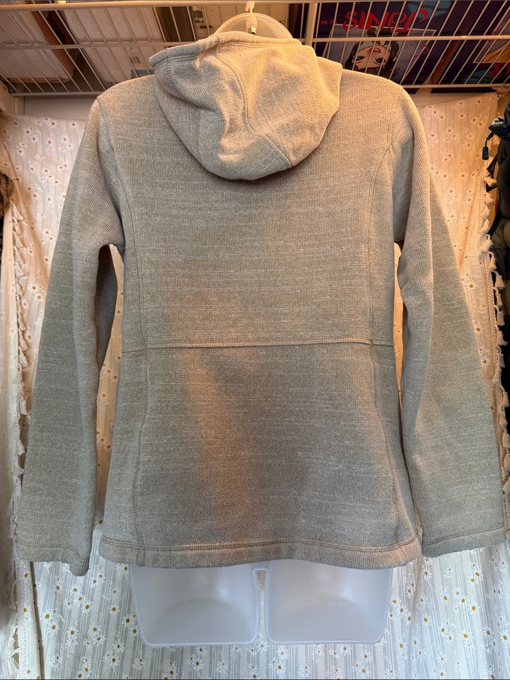 Patagonia Hooded Teddy Fleece Jacket in Light Taupe